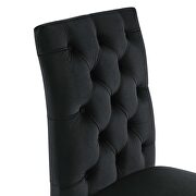 Black finish performance velvet tufted button back dining chairs - set of 2 by Modway additional picture 6