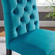 Blue finish performance velvet tufted button back dining chairs - set of 2 by Modway additional picture 9