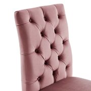 Dusty rose finish performance velvet tufted button back dining chairs - set of 2 by Modway additional picture 6