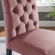 Dusty rose finish performance velvet tufted button back dining chairs - set of 2 by Modway additional picture 9