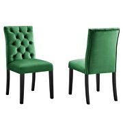 Emerald finish performance velvet tufted button back dining chairs - set of 2 by Modway additional picture 2