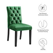 Emerald finish performance velvet tufted button back dining chairs - set of 2 by Modway additional picture 8