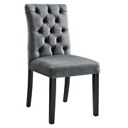 Gray finish performance velvet tufted button back dining chairs - set of 2 by Modway additional picture 3