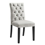 Light gray finish performance velvet tufted button back dining chairs - set of 2 by Modway additional picture 3
