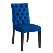 Navy finish performance velvet tufted button back dining chairs - set of 2 by Modway additional picture 3