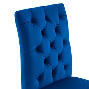 Navy finish performance velvet tufted button back dining chairs - set of 2 by Modway additional picture 6