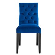 Navy finish performance velvet tufted button back dining chairs - set of 2 by Modway additional picture 7