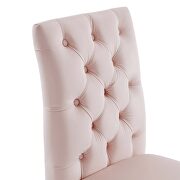 Pink finish performance velvet tufted button back dining chairs - set of 2 by Modway additional picture 6