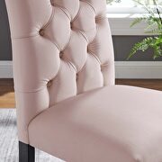 Pink finish performance velvet tufted button back dining chairs - set of 2 by Modway additional picture 9