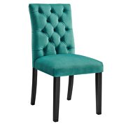Teal finish performance velvet tufted button back dining chairs - set of 2 by Modway additional picture 3