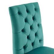 Teal finish performance velvet tufted button back dining chairs - set of 2 by Modway additional picture 6