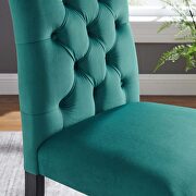 Teal finish performance velvet tufted button back dining chairs - set of 2 by Modway additional picture 9