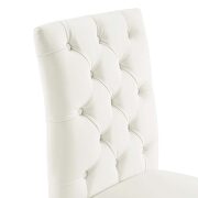 White finish performance velvet tufted button back dining chairs - set of 2 by Modway additional picture 6