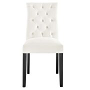 White finish performance velvet tufted button back dining chairs - set of 2 by Modway additional picture 7