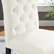 White finish performance velvet tufted button back dining chairs - set of 2 by Modway additional picture 9