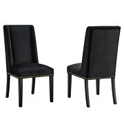 Black finish stain-resistant performance velvet dining chairs - set of 2 by Modway additional picture 2