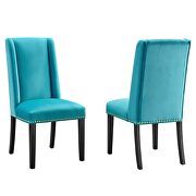 Blue finish stain-resistant performance velvet dining chairs - set of 2 by Modway additional picture 2