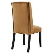 Cognac finish stain-resistant performance velvet dining chairs - set of 2 additional photo 5 of 8
