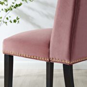 Dusty rose finish stain-resistant performance velvet dining chairs - set of 2 by Modway additional picture 9