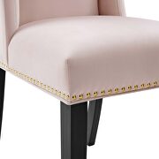 Pink finish stain-resistant performance velvet dining chairs - set of 2 by Modway additional picture 6