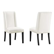 White finish stain-resistant performance velvet dining chairs - set of 2 by Modway additional picture 2