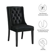 Black finish button tufted performance velvet dining chairs - set of 2 by Modway additional picture 8