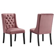 Dusty rose finish button tufted performance velvet dining chairs - set of 2 by Modway additional picture 2