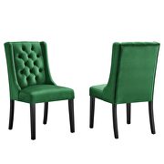 Emerald finish button tufted performance velvet dining chairs - set of 2 by Modway additional picture 2