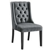 Gray finish button tufted performance velvet dining chairs - set of 2 by Modway additional picture 3