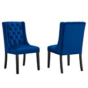 Navy finish button tufted performance velvet dining chairs - set of 2 by Modway additional picture 2