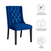 Navy finish button tufted performance velvet dining chairs - set of 2 by Modway additional picture 8