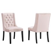 Pink finish button tufted performance velvet dining chairs - set of 2 by Modway additional picture 2