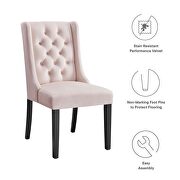 Pink finish button tufted performance velvet dining chairs - set of 2 by Modway additional picture 8