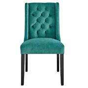 Teal finish button tufted performance velvet dining chairs - set of 2 by Modway additional picture 7