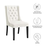 White finish button tufted performance velvet dining chairs - set of 2 by Modway additional picture 8