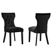 Black finish softly tapered back performance velvet dining chairs - set of 2 by Modway additional picture 2