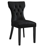 Black finish softly tapered back performance velvet dining chairs - set of 2 by Modway additional picture 3