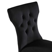 Black finish softly tapered back performance velvet dining chairs - set of 2 by Modway additional picture 6