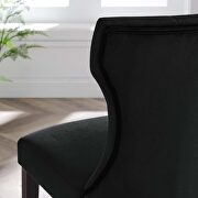 Black finish softly tapered back performance velvet dining chairs - set of 2 by Modway additional picture 9