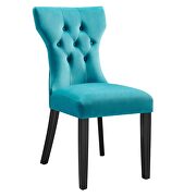 Blue finish softly tapered back performance velvet dining chairs - set of 2 by Modway additional picture 3