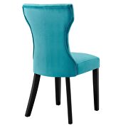 Blue finish softly tapered back performance velvet dining chairs - set of 2 by Modway additional picture 5
