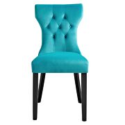 Blue finish softly tapered back performance velvet dining chairs - set of 2 by Modway additional picture 7