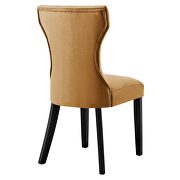 Cognac finish softly tapered back performance velvet dining chairs - set of 2 by Modway additional picture 5