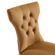 Cognac finish softly tapered back performance velvet dining chairs - set of 2 by Modway additional picture 6