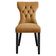 Cognac finish softly tapered back performance velvet dining chairs - set of 2 by Modway additional picture 7