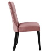 Dusty rose finish softly tapered back performance velvet dining chairs - set of 2 by Modway additional picture 4