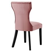 Dusty rose finish softly tapered back performance velvet dining chairs - set of 2 by Modway additional picture 5
