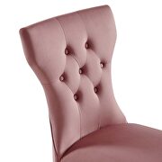 Dusty rose finish softly tapered back performance velvet dining chairs - set of 2 by Modway additional picture 6