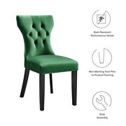 Emerald finish softly tapered back performance velvet dining chairs - set of 2 by Modway additional picture 8