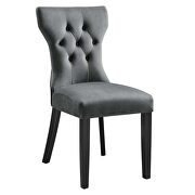 Gray finish softly tapered back performance velvet dining chairs - set of 2 by Modway additional picture 3
